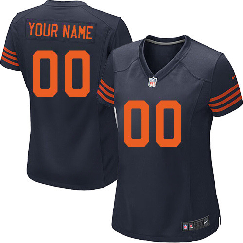 Women's Limited Nike Jersey Navy Blue Alternate - Customized 1940s Throwback NFL Chicago Bears